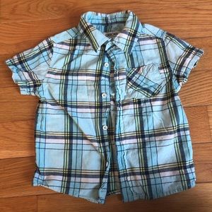 Cherokee Blue plaid button up